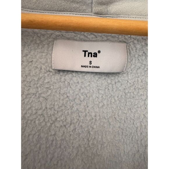 Tna Sky Blue Cropped Zipped Hoodie Size Small - Picture 5 of 8